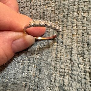 Moissanite Stamped 925 Silver Ring Size 8 $399 Retail NWT